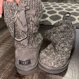 UGG gray sweater boots